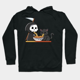 Grim Reaper and kitty Hoodie